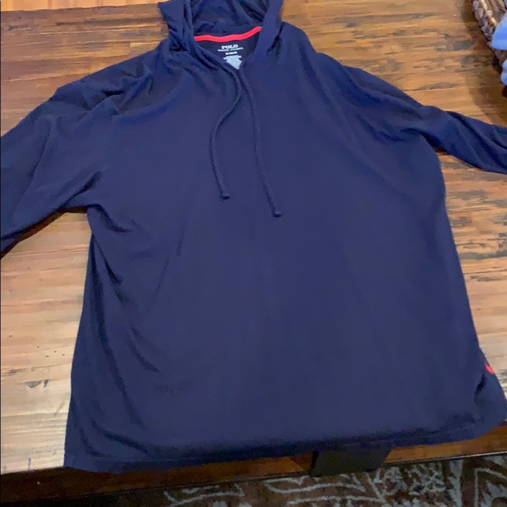 Long sleeve polo hoodie